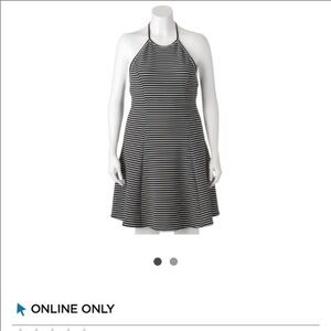 Juniors So striped halter‎ top dress